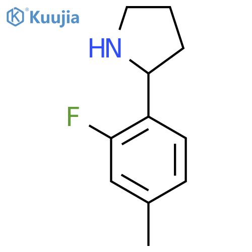 2-(2-FLUORO-4-METHYLPHENYL)PYRROLIDINE structure