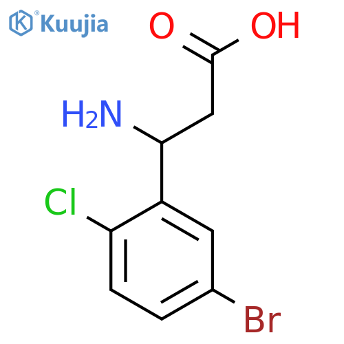 3-amino-3-(5-bromo-2-chlorophenyl)propanoic acid structure