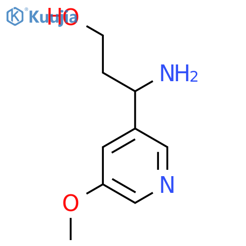 3-amino-3-(5-methoxypyridin-3-yl)propan-1-ol structure