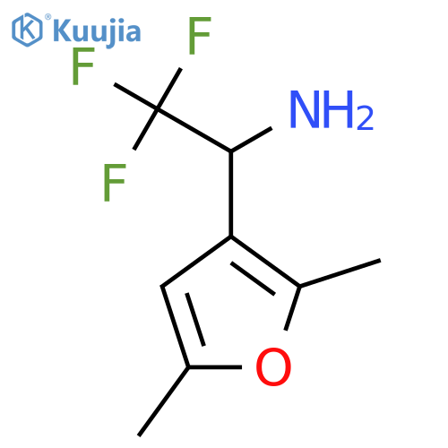 1-(2,5-dimethylfuran-3-yl)-2,2,2-trifluoroethan-1-amine structure