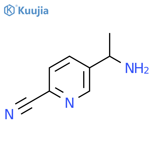 5-(1-aminoethyl)pyridine-2-carbonitrile structure