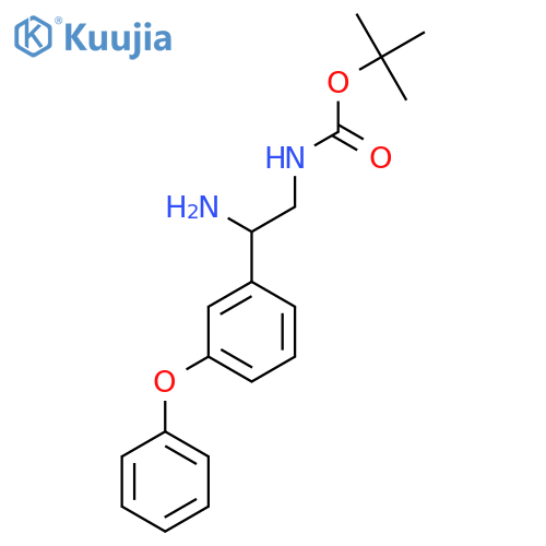 tert-butyl N-2-amino-2-(3-phenoxyphenyl)ethylcarbamate structure