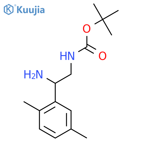 tert-butyl N-2-amino-2-(2,5-dimethylphenyl)ethylcarbamate structure