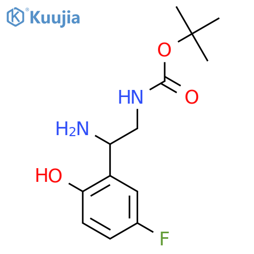tert-butyl N-[2-amino-2-(5-fluoro-2-hydroxyphenyl)ethyl]carbamate structure