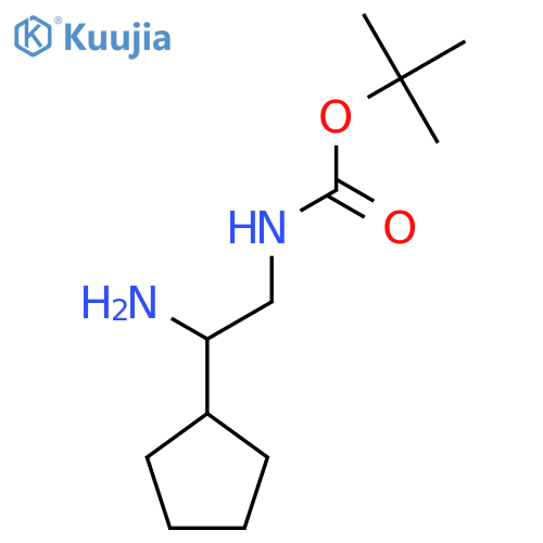 tert-butyl N-(2-amino-2-cyclopentylethyl)carbamate structure