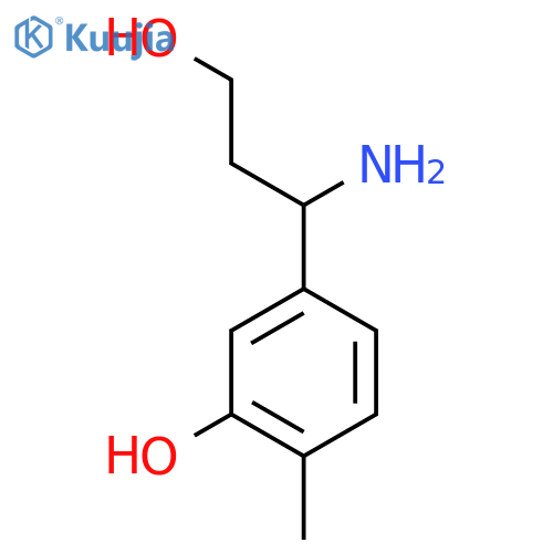 5-(1-AMINO-3-HYDROXYPROPYL)-2-METHYLPHENOL structure
