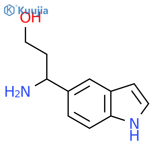 3-amino-3-(1H-indol-5-yl)propan-1-ol structure