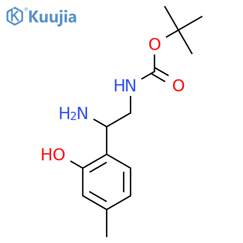 tert-butyl N-2-amino-2-(2-hydroxy-4-methylphenyl)ethylcarbamate structure