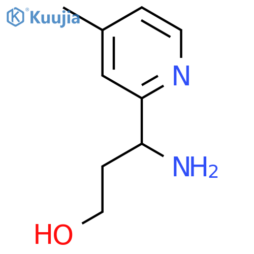 3-amino-3-(4-methylpyridin-2-yl)propan-1-ol structure