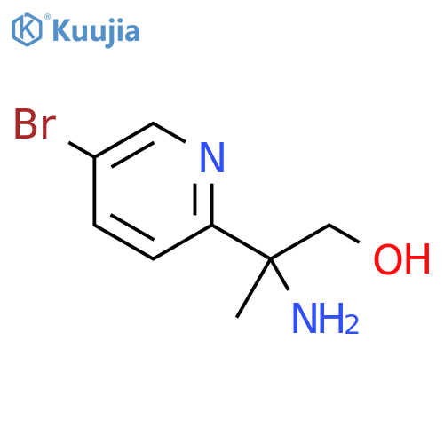 2-amino-2-(5-bromopyridin-2-yl)propan-1-ol structure