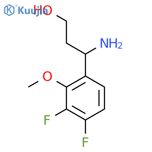 3-amino-3-(3,4-difluoro-2-methoxyphenyl)propan-1-ol structure