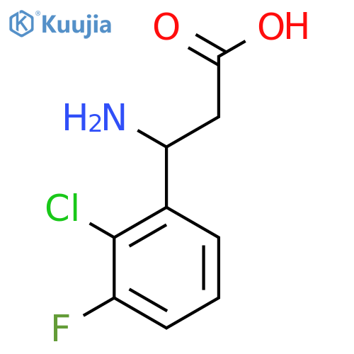 3-AMINO-3-(2-CHLORO-3-FLUOROPHENYL)PROPANOIC ACID structure