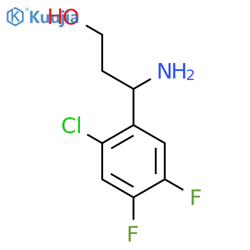 3-amino-3-(2-chloro-4,5-difluorophenyl)propan-1-ol structure