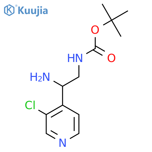 tert-butyl N-2-amino-2-(3-chloropyridin-4-yl)ethylcarbamate structure