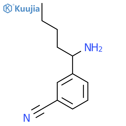 3-(1-Aminopentyl)benzonitrile structure
