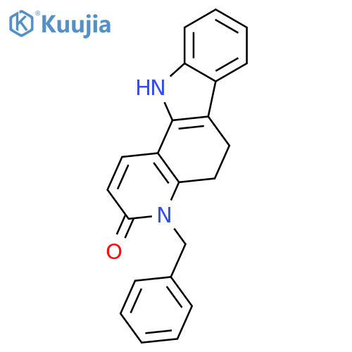 3H-Pyrido[3,2-a]carbazol-3-one,4,5,6,11-tetrahydro-4-(phenylmethyl)- structure