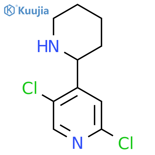 2,5-dichloro-4-(piperidin-2-yl)pyridine structure