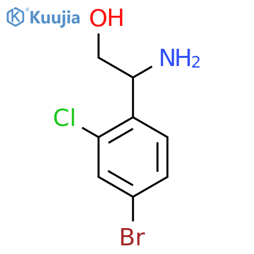 2-amino-2-(4-bromo-2-chlorophenyl)ethan-1-ol structure