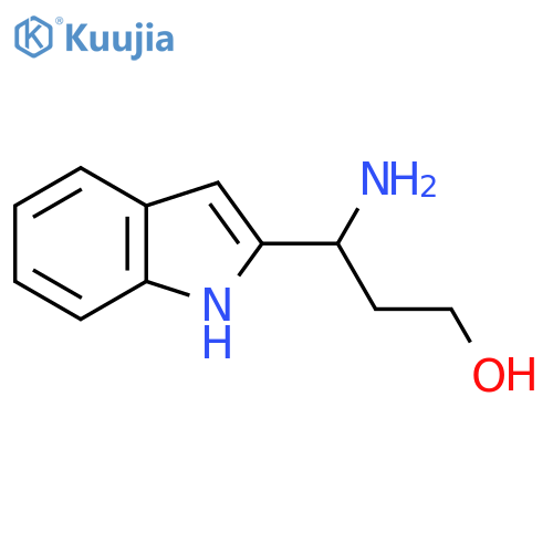 3-amino-3-(1H-indol-2-yl)propan-1-ol structure