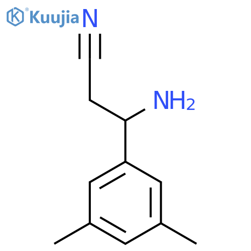 3-AMINO-3-(3,5-DIMETHYLPHENYL)PROPANENITRILE structure