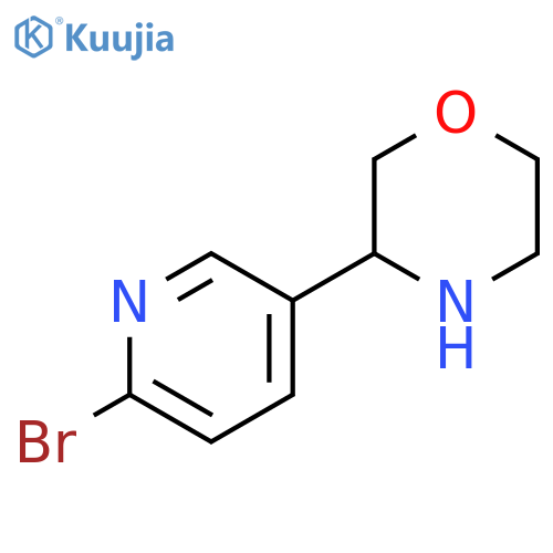 3-(6-bromopyridin-3-yl)morpholine structure