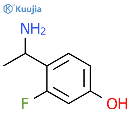 4-(1-aminoethyl)-3-fluorophenol structure