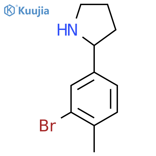 2-(3-BROMO-4-METHYLPHENYL)PYRROLIDINE structure