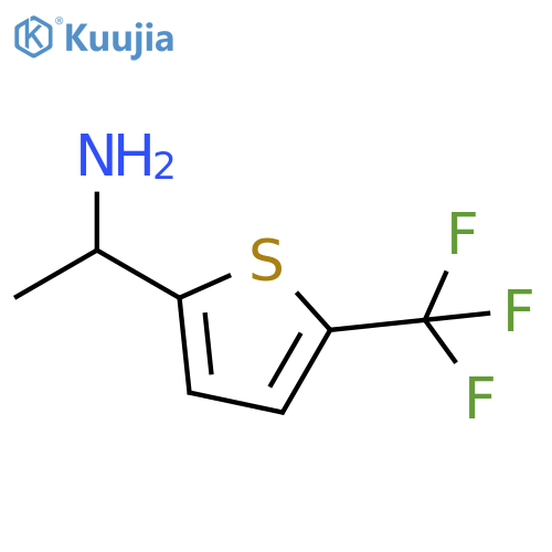 1-5-(trifluoromethyl)thiophen-2-ylethan-1-amine structure