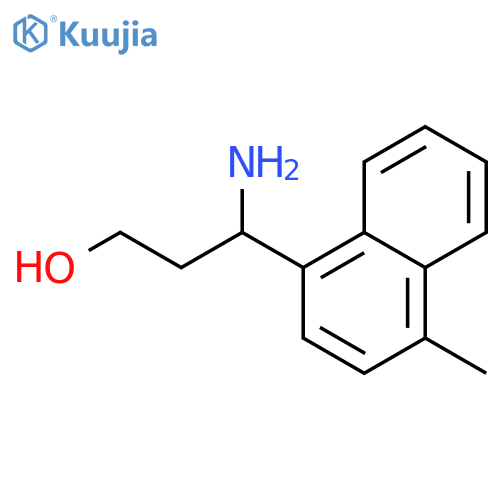 3-amino-3-(4-methylnaphthalen-1-yl)propan-1-ol structure