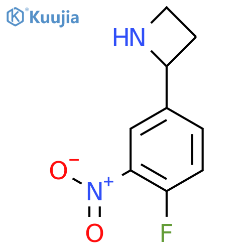 2-(4-fluoro-3-nitrophenyl)azetidine structure