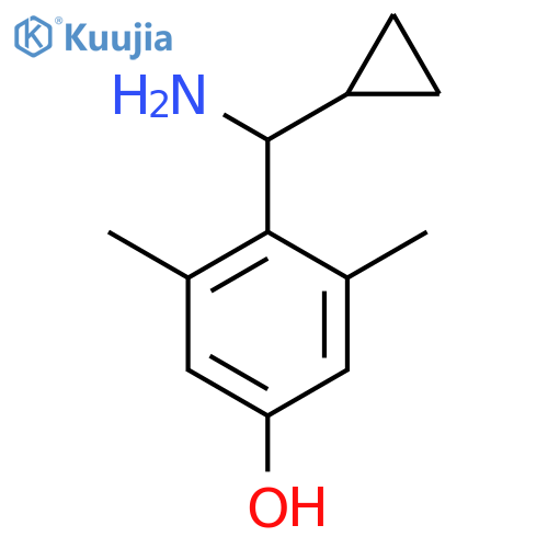 4-amino(cyclopropyl)methyl-3,5-dimethylphenol structure