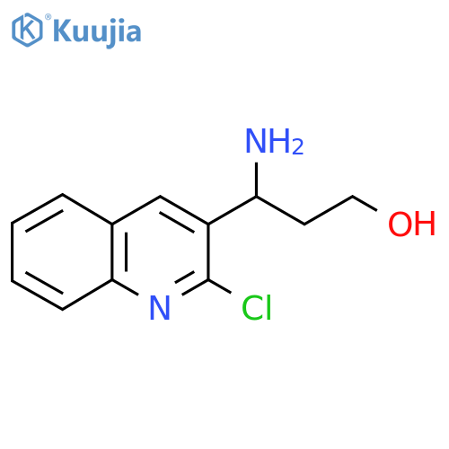 3-Amino-3-(2-chloroquinolin-3-yl)propan-1-ol structure