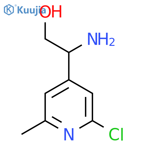 2-amino-2-(2-chloro-6-methylpyridin-4-yl)ethan-1-ol structure