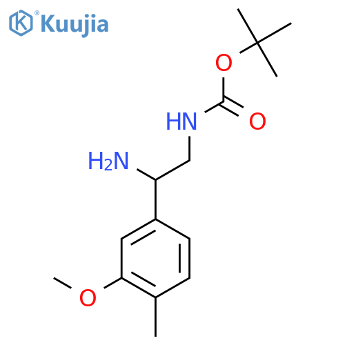 tert-butyl N-2-amino-2-(3-methoxy-4-methylphenyl)ethylcarbamate structure