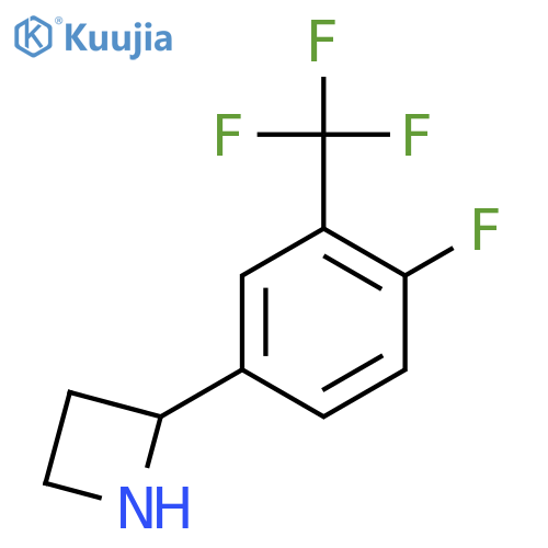 2-4-fluoro-3-(trifluoromethyl)phenylazetidine structure