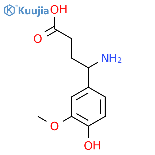 4-amino-4-(4-hydroxy-3-methoxyphenyl)butanoic acid structure