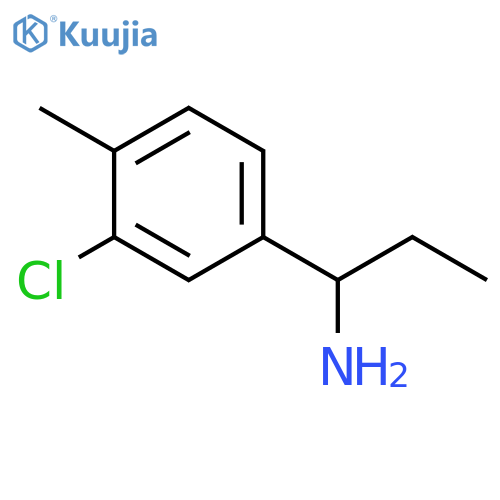 1-(3-CHLORO-4-METHYLPHENYL)PROPAN-1-AMINE structure