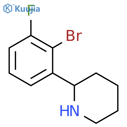 2-(2-bromo-3-fluorophenyl)piperidine structure