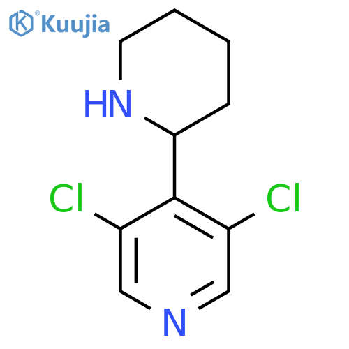 3,5-dichloro-4-(piperidin-2-yl)pyridine structure