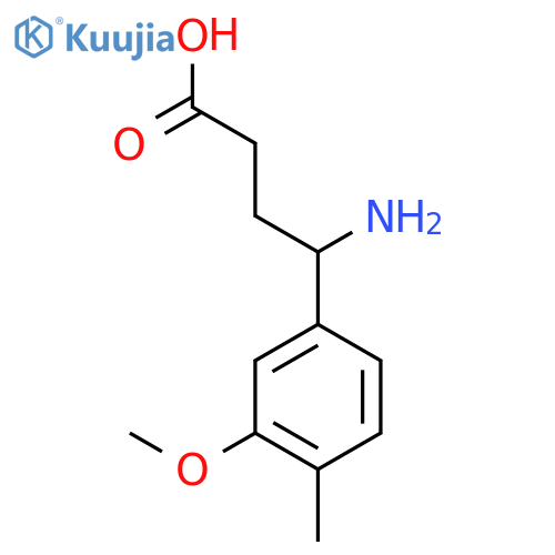 4-amino-4-(3-methoxy-4-methylphenyl)butanoic acid structure
