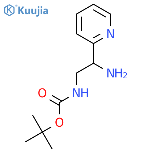 tert-butyl N-2-amino-2-(pyridin-2-yl)ethylcarbamate structure