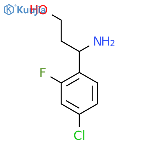 3-AMINO-3-(4-CHLORO-2-FLUOROPHENYL)PROPAN-1-OL structure