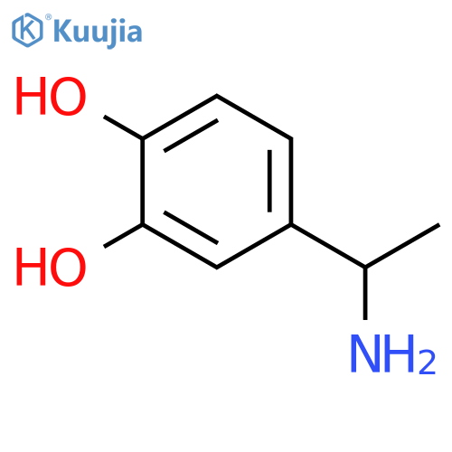 4-(1-aminoethyl)benzene-1,2-diol structure