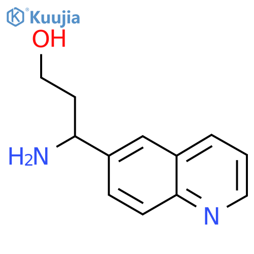 3-amino-3-(quinolin-6-yl)propan-1-ol structure