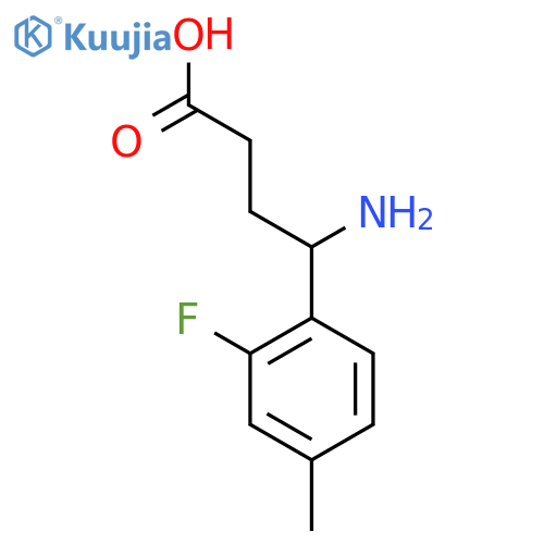 4-amino-4-(2-fluoro-4-methylphenyl)butanoic acid structure