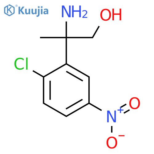 2-amino-2-(2-chloro-5-nitrophenyl)propan-1-ol structure