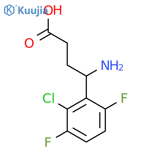 4-amino-4-(2-chloro-3,6-difluorophenyl)butanoic acid structure