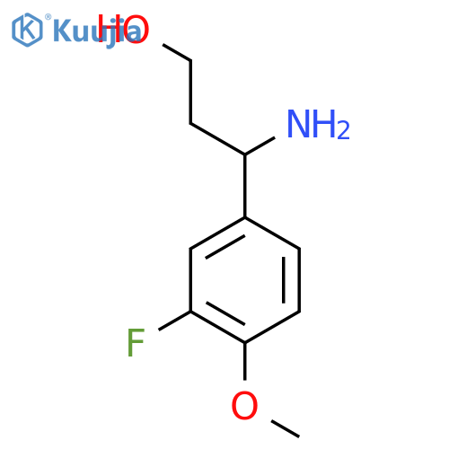 3-AMINO-3-(3-FLUORO-4-METHOXYPHENYL)PROPAN-1-OL structure