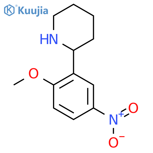 2-(2-methoxy-5-nitrophenyl)piperidine structure