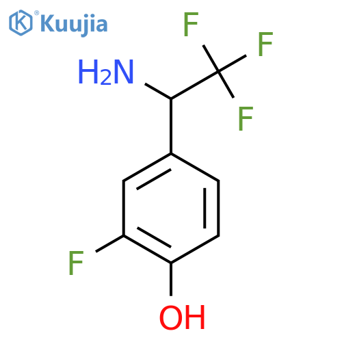 4-(1-AMINO-2,2,2-TRIFLUOROETHYL)-2-FLUOROPHENOL structure